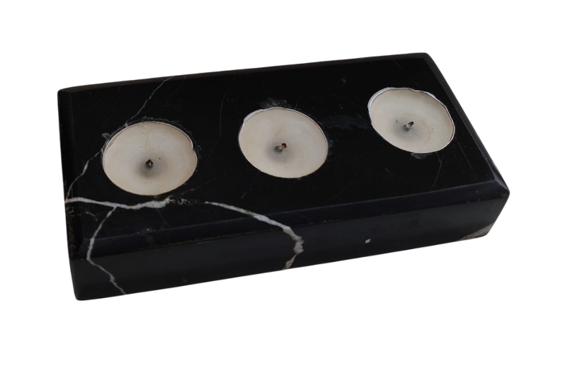 Dikdörtgen 3'lü Mermer Blok Mumluk