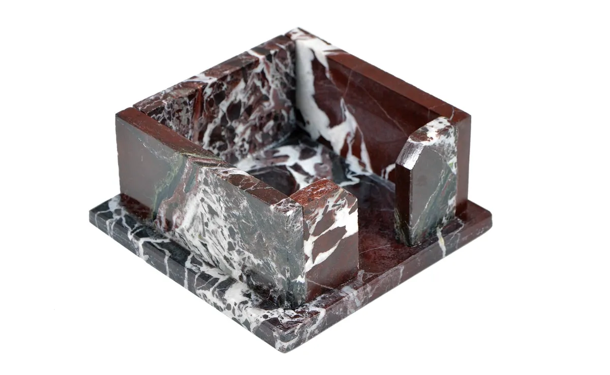 Doğal Mermer Küp Notluk – Zarafet ve İşlevselliğin Mükemmel Uyumu