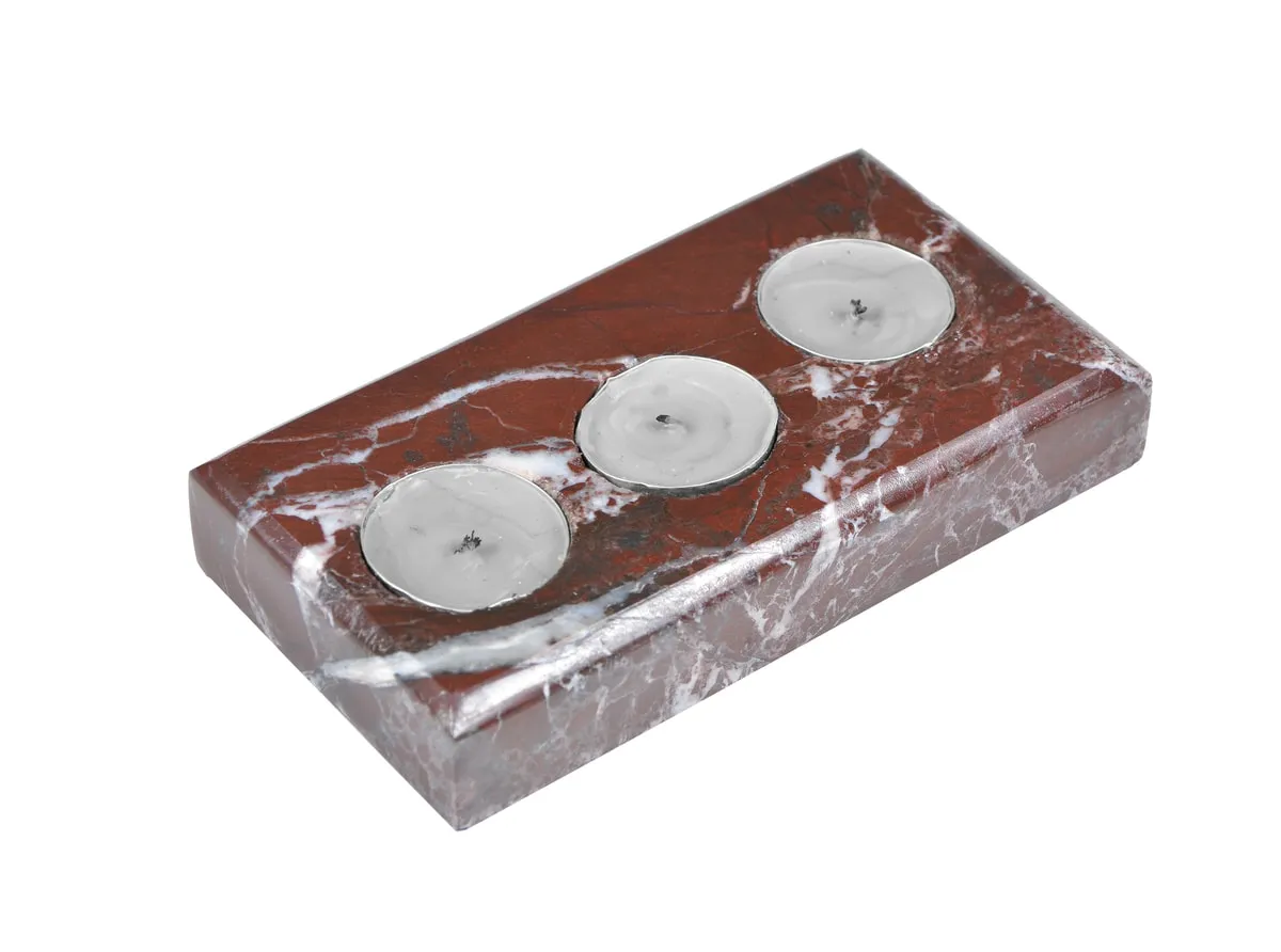 Dikdörtgen 3'lü Mermer Blok Mumluk