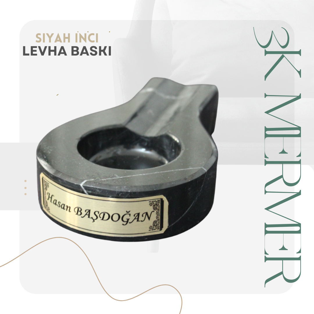 Kişiye Özel El Yapımı Mermer Küllük - 2 Renk Seçeneği ile Şık ve Kişiselleştirilebilir Tasarım