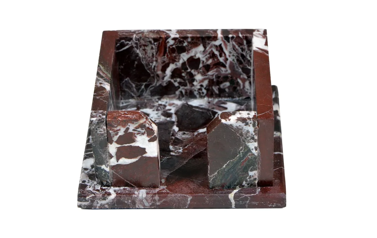 Doğal Mermer Küp Notluk – Zarafet ve İşlevselliğin Mükemmel Uyumu