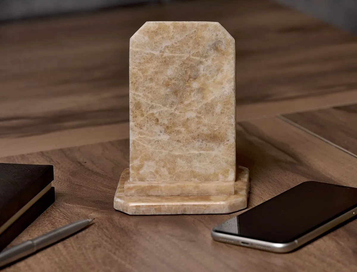Doğal Mermer Masaüstü Telefon Tutucu