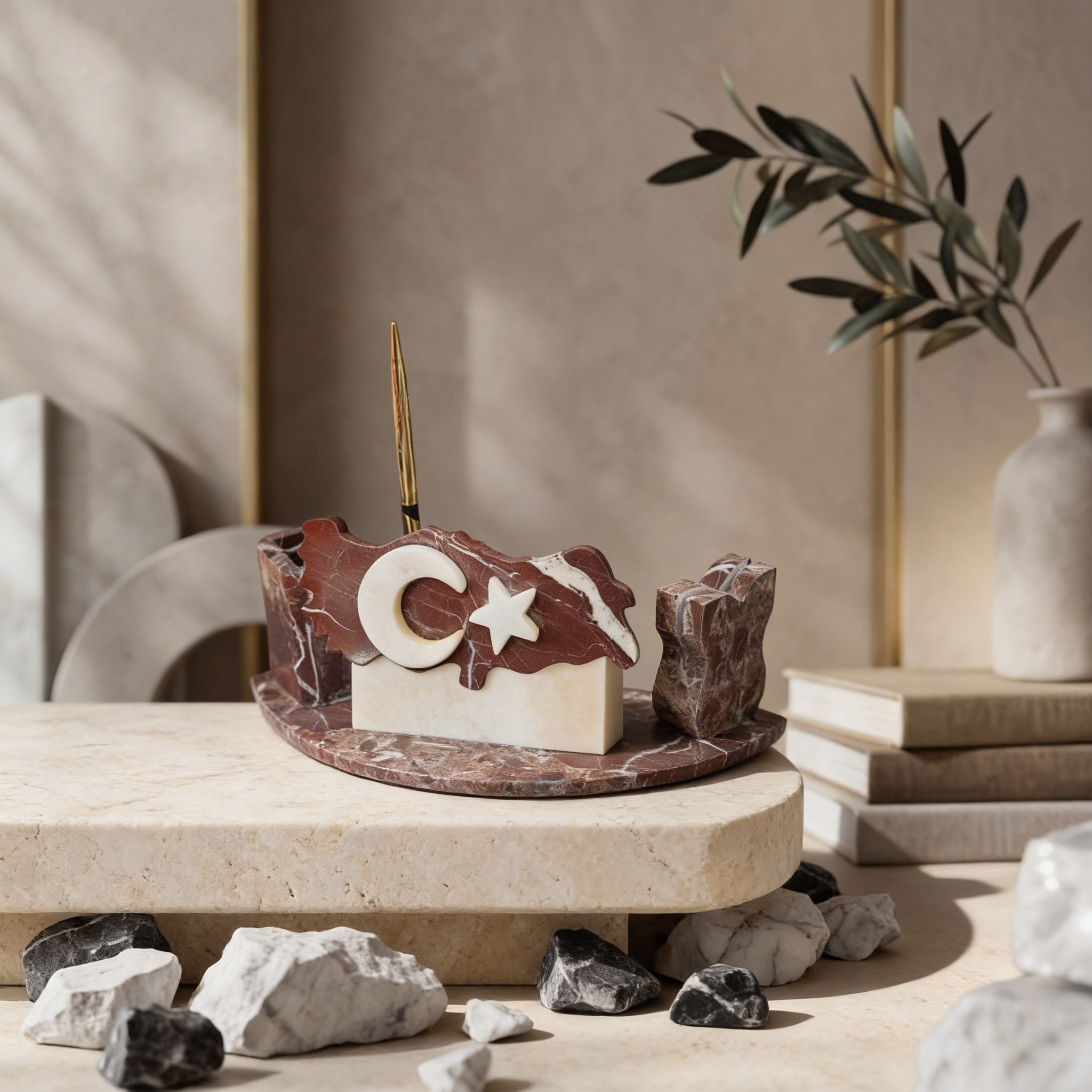 Ay Yıldızlı Masaüstü Organizer