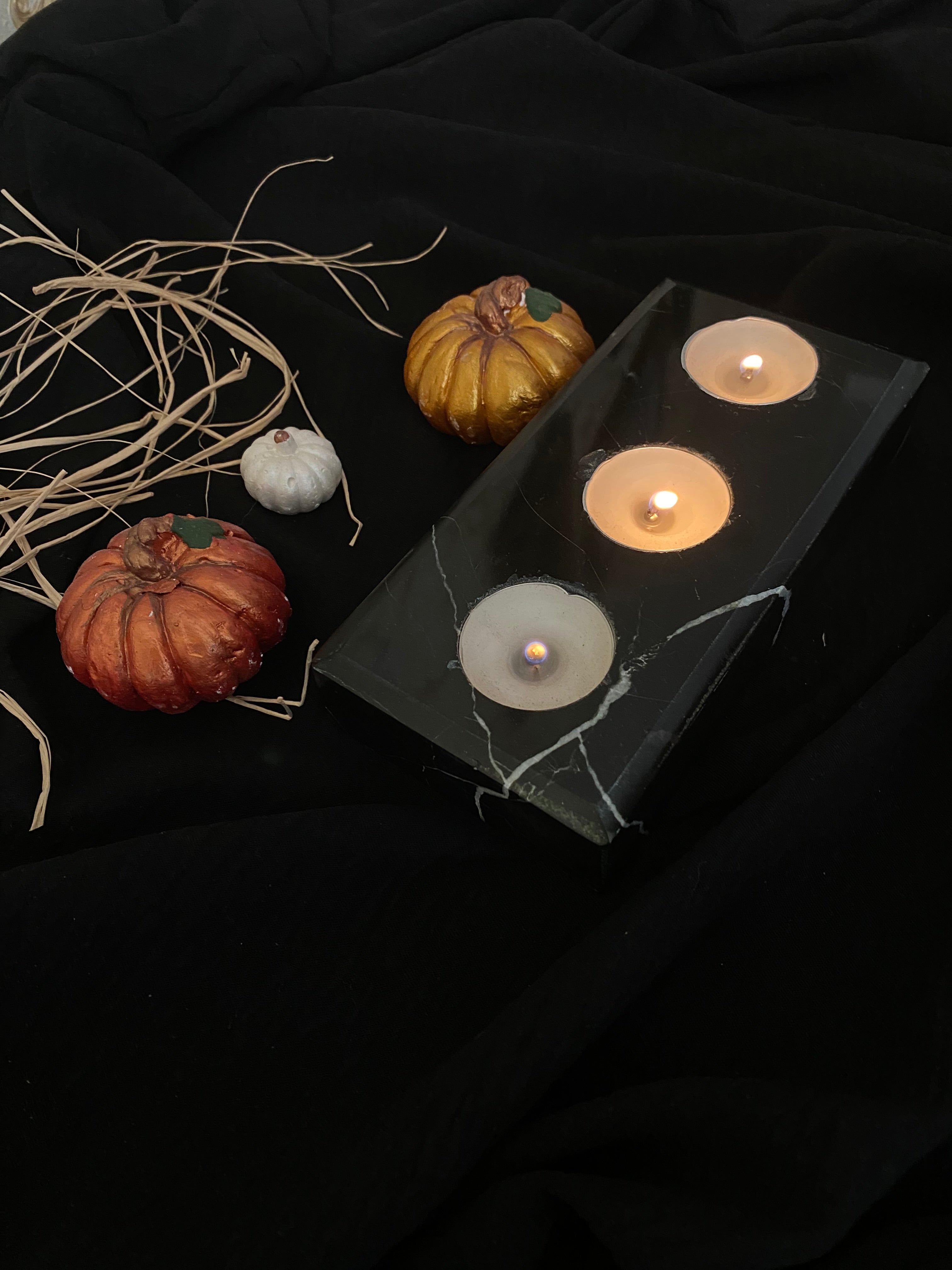 Dikdörtgen 3'lü Mermer Blok Mumluk