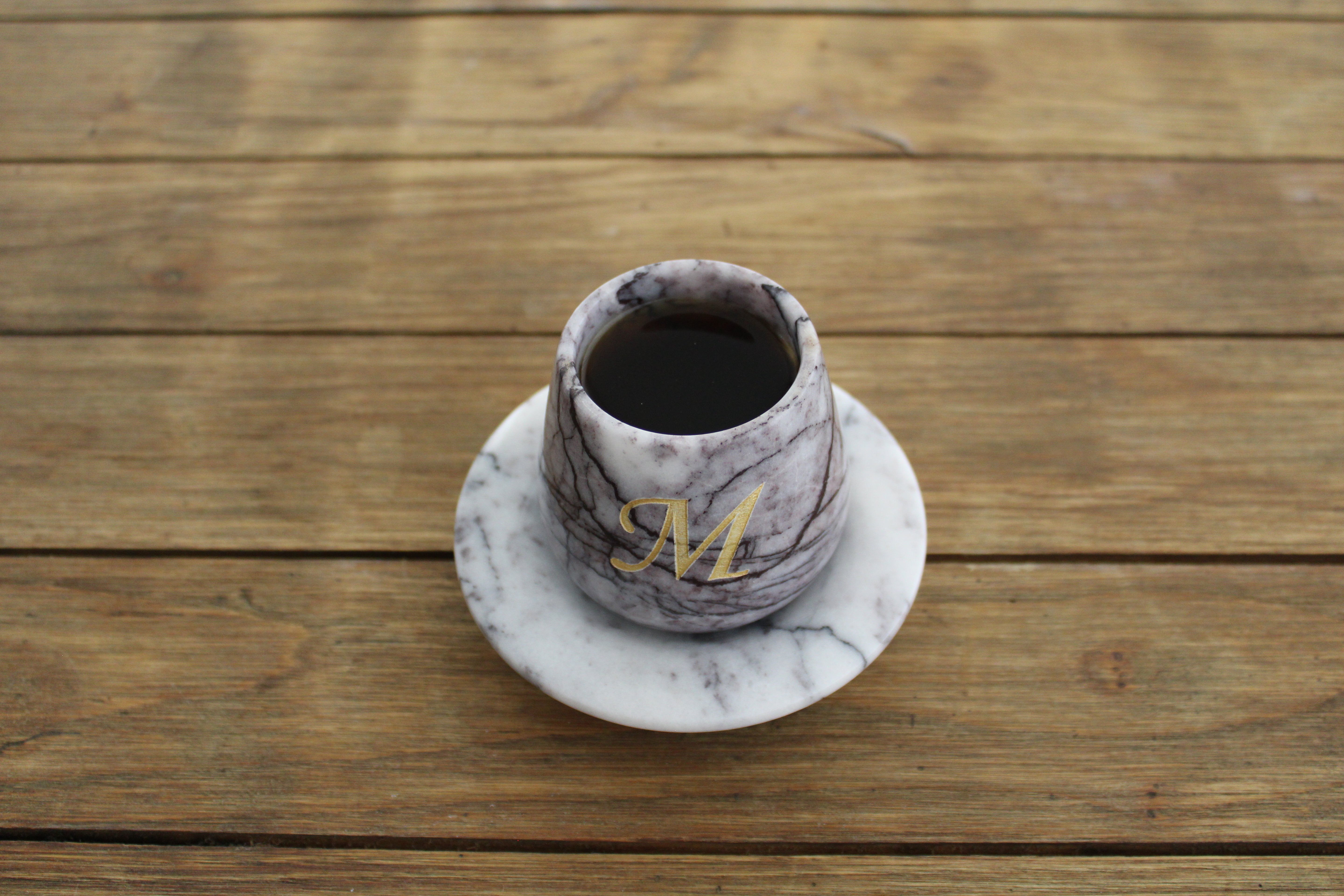 Kişiye Özel Mermer Kahve Fincanı - Şık ve Dayanıklı El Yapımı Tasarım