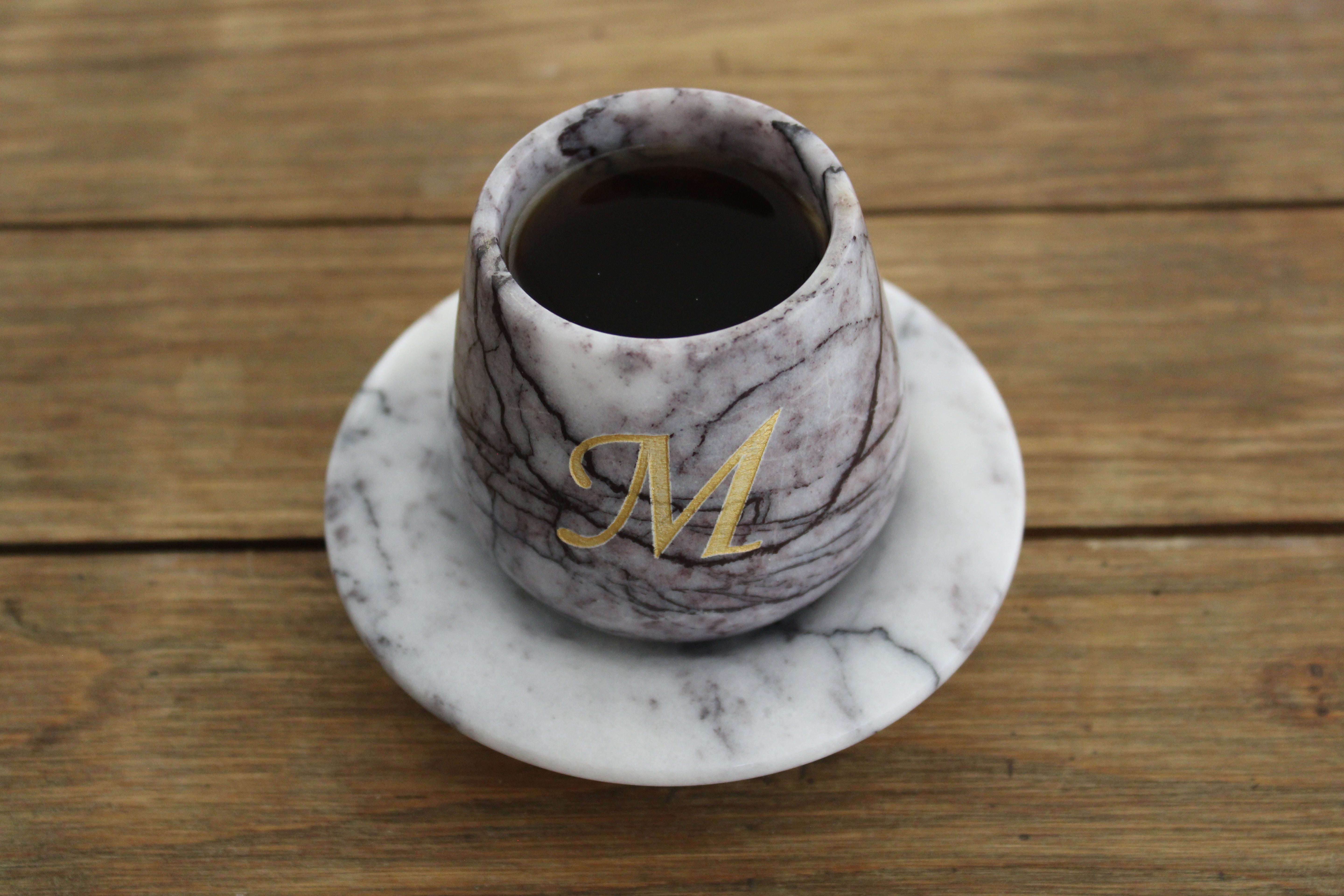 Kişiye Özel Mermer Kahve Fincanı - Şık ve Dayanıklı El Yapımı Tasarım