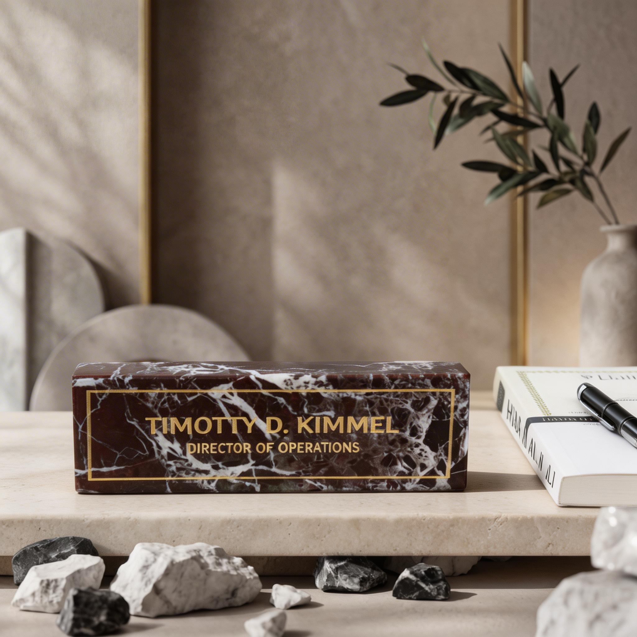 Kişiye Özel Mermer Masaüstü İsimlik