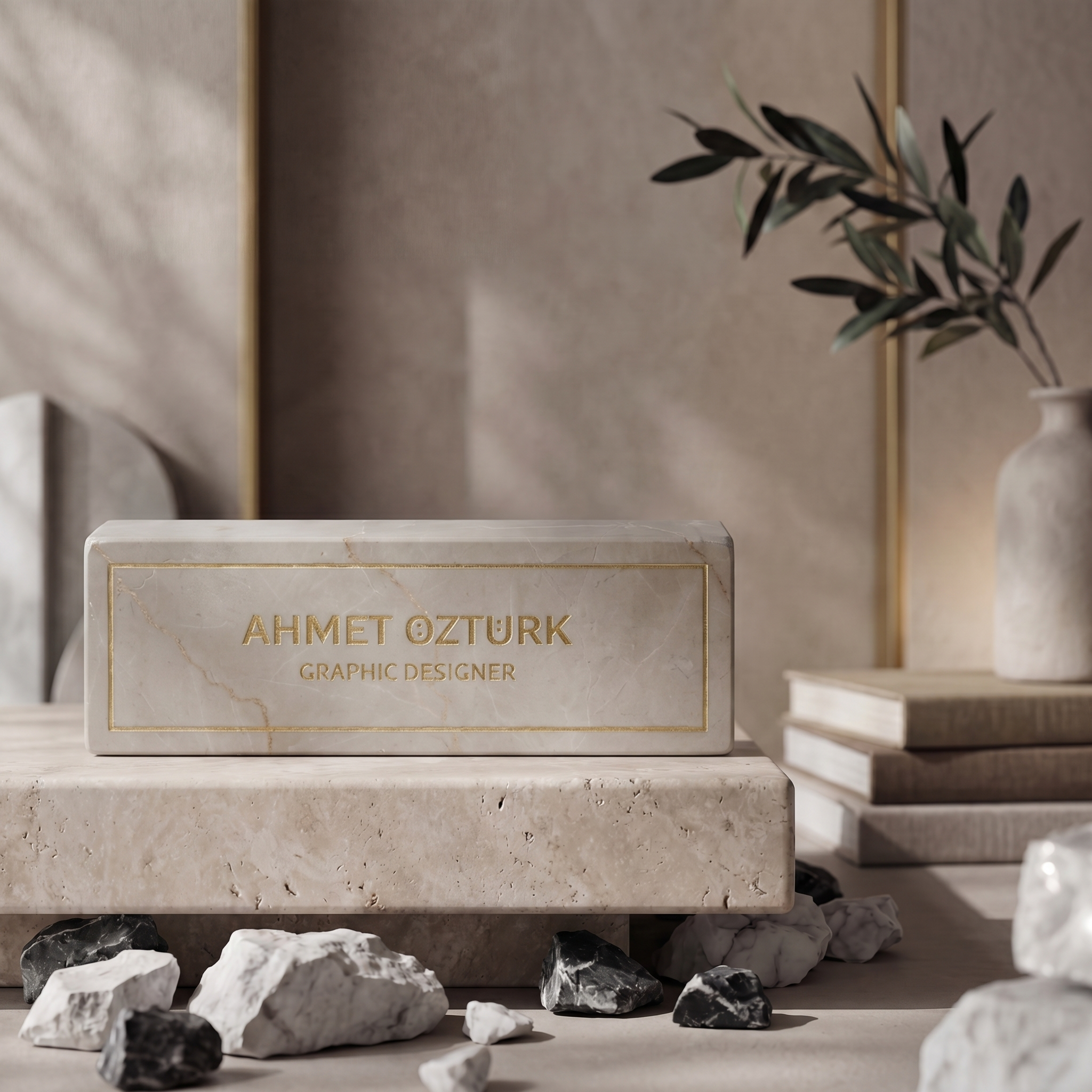 Kişiye Özel Mermer Masaüstü İsimlik